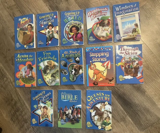 Abeka 2nd Grade Reading Complete Set of 12 Readers AND Handbook For Reading