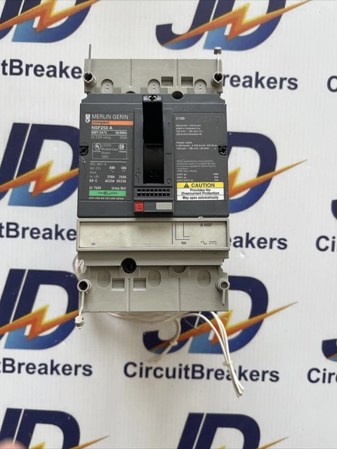 Merlin Gerin NSF250 A Compact Switch Circuit Breaker 250A 347V Adapter 250 Amp Merlin Gerin NSF250 A Compact Switch Circuit Breaker 250A 347V Adapter 250 Amp