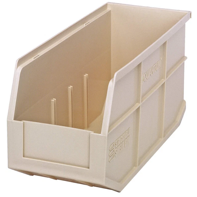 QUANTUM STORAGE SYSTEMS SSB441IV Shelf Bin,Ivory,Polypropylene,7 in
