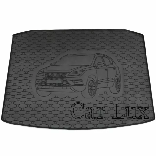 Alfombra maletero + alfombrillas de goma a medida conjunto para SEAT Ateca 4x2 2