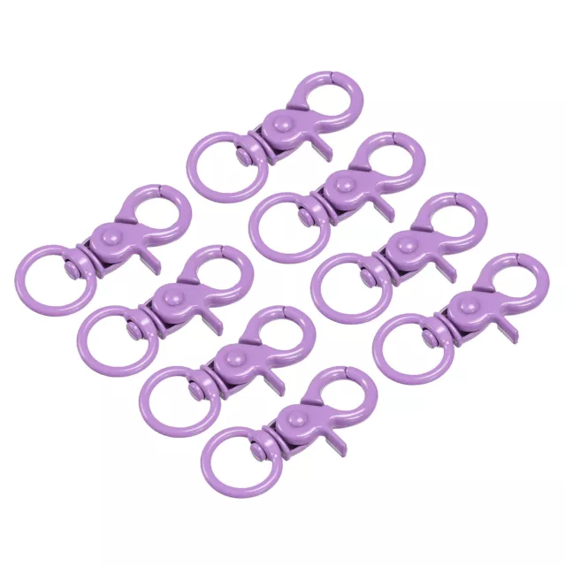 44mm Swivel Clasps Lanyard Snap Hook Claw Clasp for DIY Purple, 8Pcs