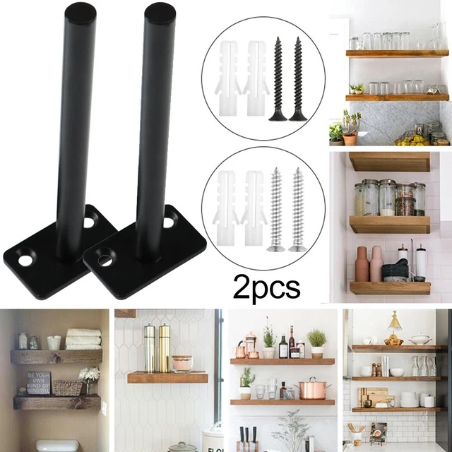 INDUSTRIAL STYLE CONCEALED Floating Shelf Brackets Heavy Duty Support