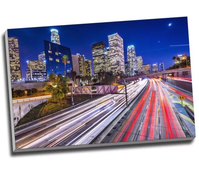 Downtown Los Angeles Canvas Print Wall Art 30x20" A1