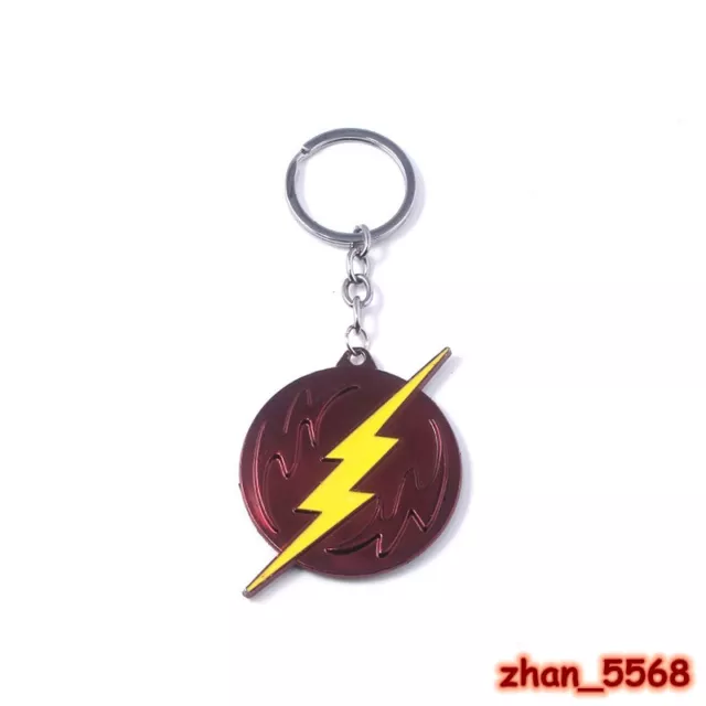 Superhero Justice League The Flash Design Logo Alloy Key Chains Keychain Keyring