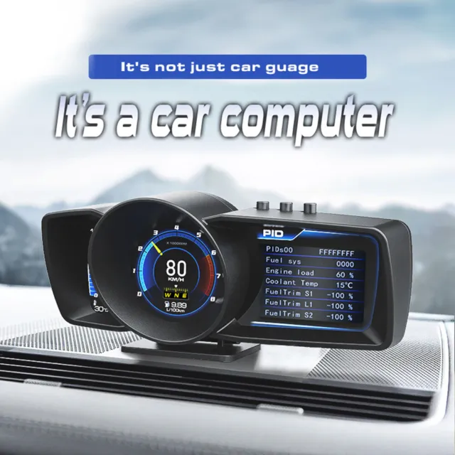 HUD Heads Up Display Tachimetro Intelligente Professionale OBD2+GPS per Auto OBDII