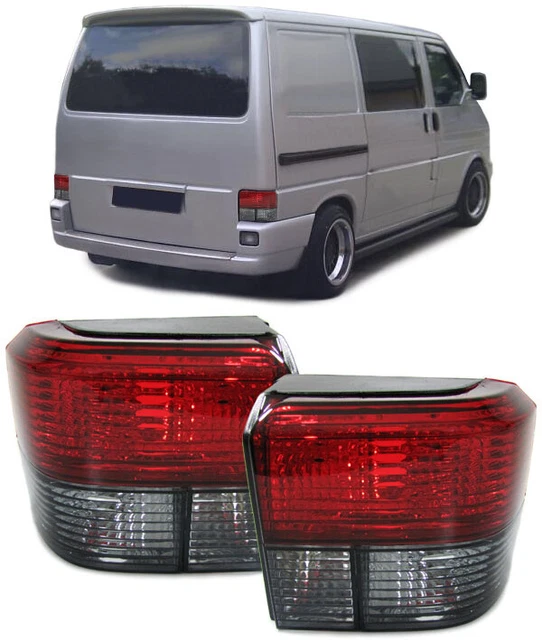 Feux Arrière VW T4 (1990-2003) - Kit Gauche + Droite, Rouge Noir Cristal, Neufs, Génériques