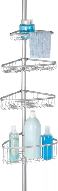 Non Rust Bathroom Telescopic Corner Shelf Storage 4 Layer Shower Caddy Organiser