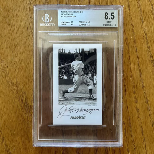 1993 Pinnacle #2 Joe DiMaggio Auto Joltin’ Joe BGS 8.5 Auto 10