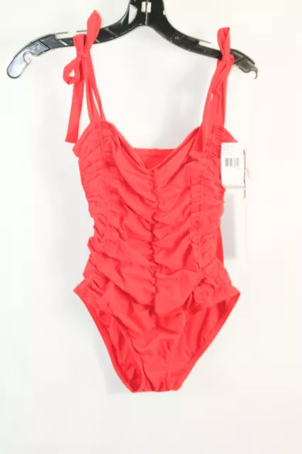 Karla Colletto Tate Womens Red Underwire Ruched Bathing Suit #6 $373