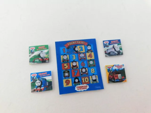 DOLLS HOUSE 1/12th SET OF THOMAS THE TANK AND FRIENDS PICTURE/ POSTER + 4 BOOKS