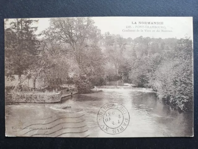 cpa SAINT PIERRE du REGARD (Orne) PONT ÉRAMBOURG La VÈRE et le NOIREAU Cascade