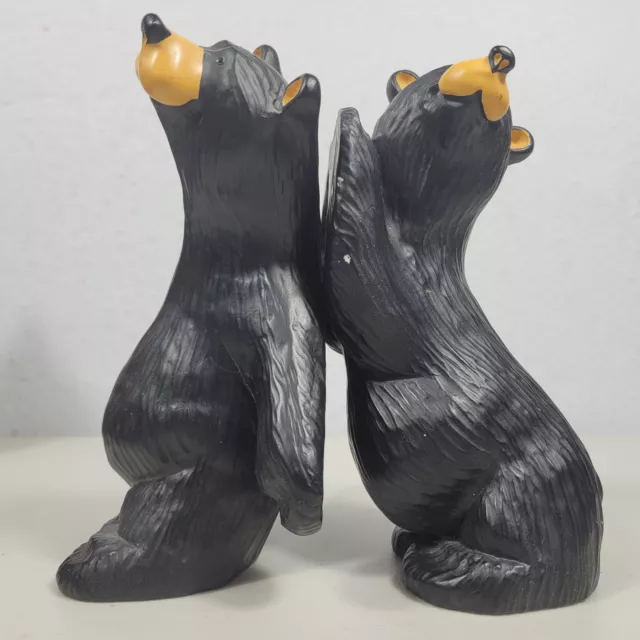 Jeff Fleming Bearfoots Bears Bookends Big Sky Carvers Black Bears Collectable