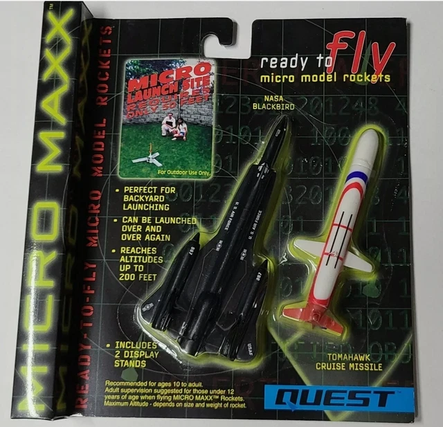 QUEST SR71 BLACKBIRD flying model rocket kit Cruise Missile MMX