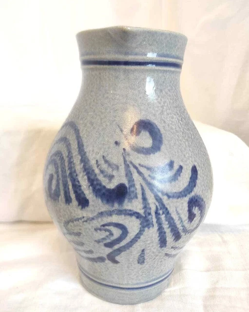 Marzi Remy Salt Glaze Stoneware Vase Pitcher Jug Vintage West German Pottery