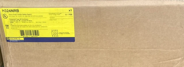 Square D H324NRB 200A 3P4W SE Rated Nema 3R Fused Disconnect