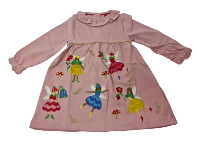 Ex Boden Girls Baby Tunic Dress Top Pink Fairy Cotton 0-4 Years NEW