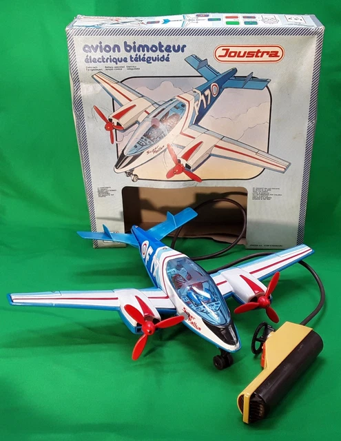 Joustra Hélicoptère Téléguidé 1977 - Tôle - Long 37cm - Réf 2931 - Non Testé