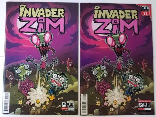 Invader Zim issue #1 VF/NM (2015, Oni Press lot) 1st Printing, 2017 Square One