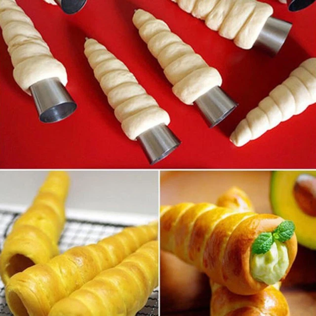 Stampo per pane robusto antiaderente a forma di cannoli per croissant corno crem