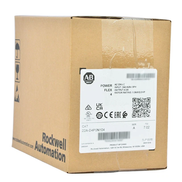 1PCS Newest Sealed Allen-Bradley 22A-D4P0N104 SER A POWERFLEX 4 Catalog AC Drive