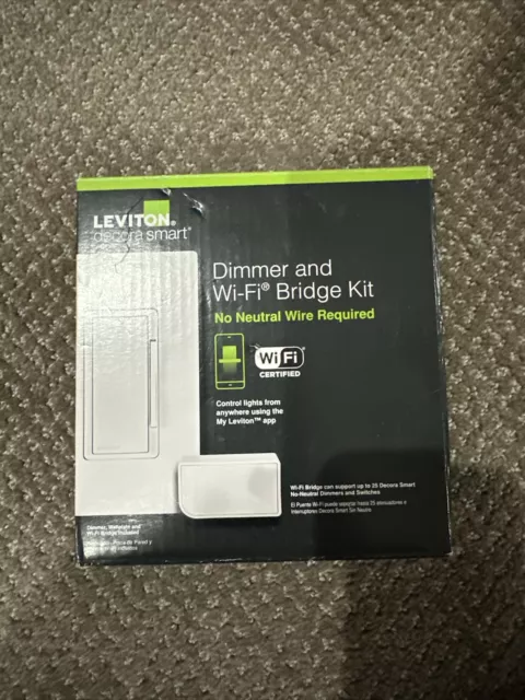 NEW Leviton Decora Smart No-Neutral Dimmer & Wi-Fi Bridge Kit factory sealed