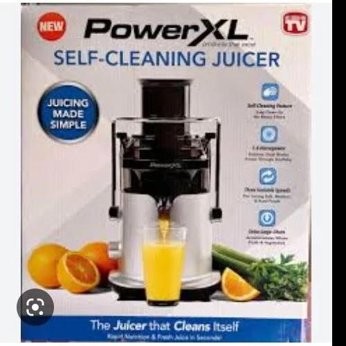 PowerXL Self Cleaning Juicer, As Seen on TV 120V 1200W 1400RPM SHINY& NEW!!