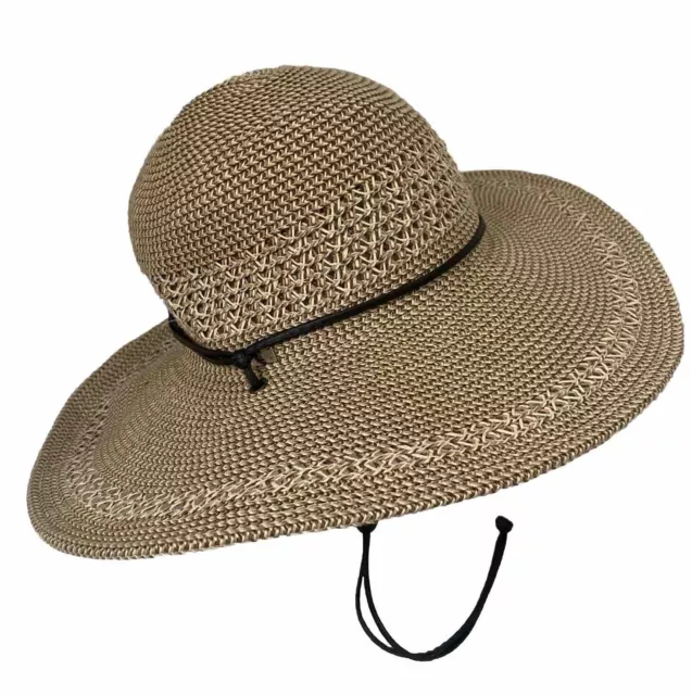 WOMENS HBY MIAMI 100 Straw Paper Wide Brim Sun Hat 8.10 PicClick UK