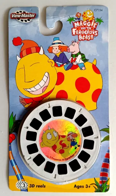 3x MULINELLO VIEW MASTER 3D ⭐ MAGGIE and the FEROCIOUS BEAST ⭐ NUOVO - SIGILLATO - STEREO