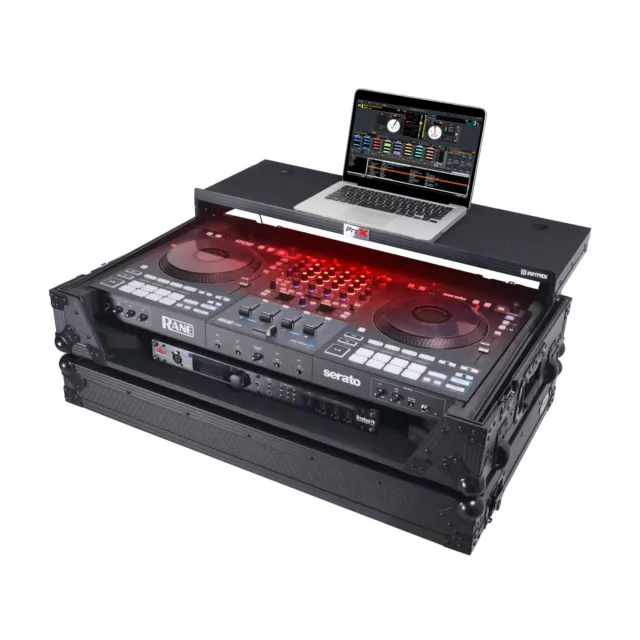 Prox ATA Road Case w/Laptop Shelf - Black  for RANE Four DJ Controller
