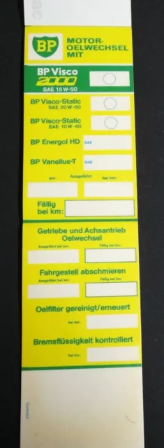 Service-Aufkleber Bp British Petrol Engine Visco 2000 Workshop Classic Car 70er