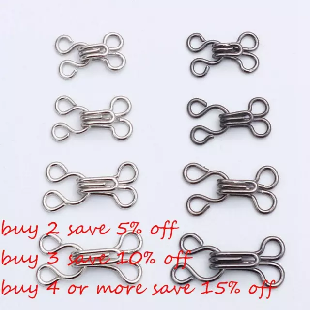 SEWING HOOK METAL Buckle Clothing Sweater Buckles Collar Invisible Button  $11.64 - PicClick AU