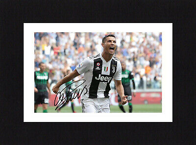 Cristiano Ronaldo I Regali Firmarono A4 Stamparono Autografo Juventus Mostra di Fotografia 