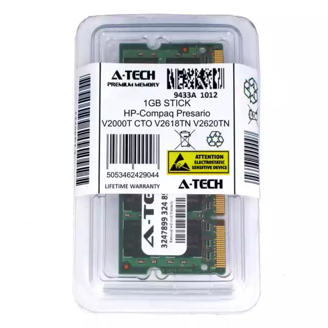 1GB SODIMM HP Compaq Presario V2000T CTO V2618TN V2620TN V2625TN Ram Memory