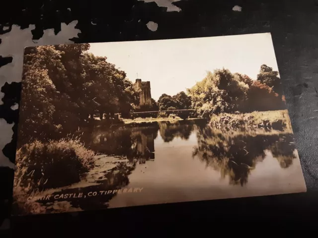 Old postcard of Cahir Castle Co Tipperary Republic of Ireland posted 1961