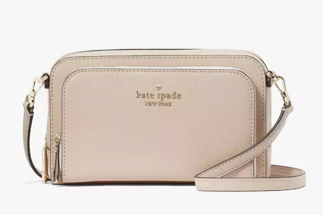 New Kate Spade Staci Dual Zip Around Crossbody Tusk