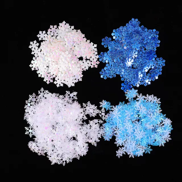 700 Pcs Snowflakes for Crafts Mini Christmas Wedding Decoration Outdoor
