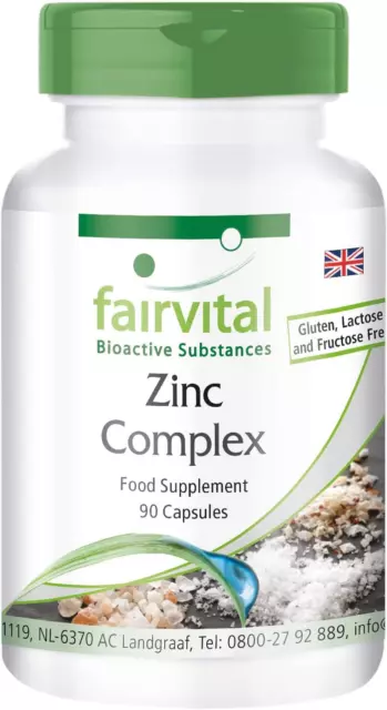 | ZINC COMPLEX 25Mg - 90 Capsules Zinc Picolinate, Zinc Citrate and ...