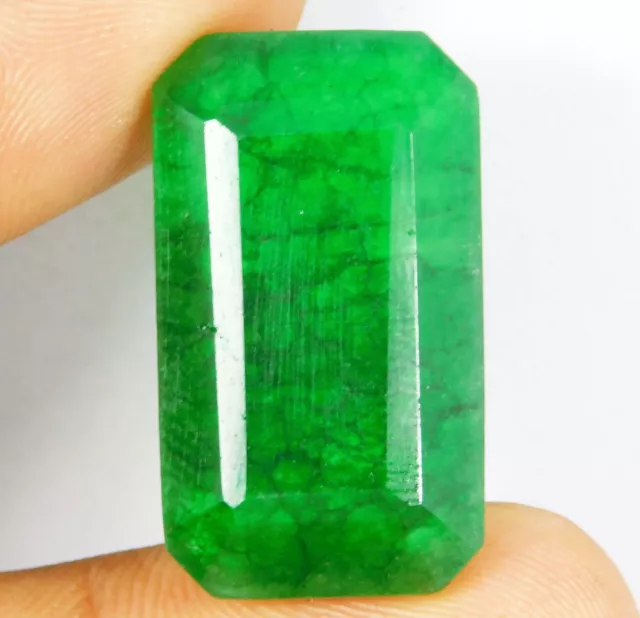 Certified Natural Colombian Green Emerald 41.90 Ct Emerald Cut Loose Gemstone