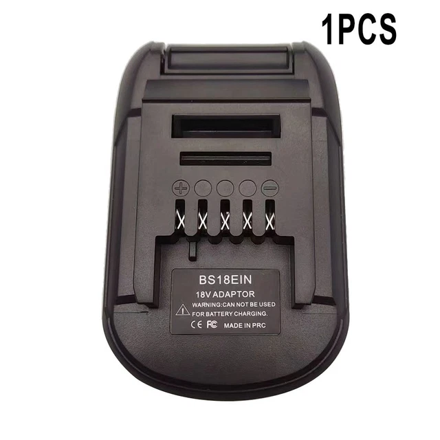 Convertitore Batteria Adattatore Leggero 1Pcs ABS+PC Nero Incorporato Attrezzi