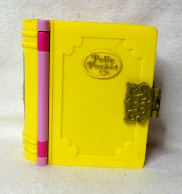 Très Rare- Complet - Vintage Polly Pocket,Jeweled Violet Princess Polly's Ice Kingdom 1992, Bear Personnages d'origine et Chaîne - France
