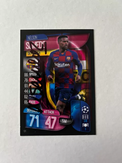 Hand signed football trading card of NELSON SEMEDO, BARCELONA FC autograph