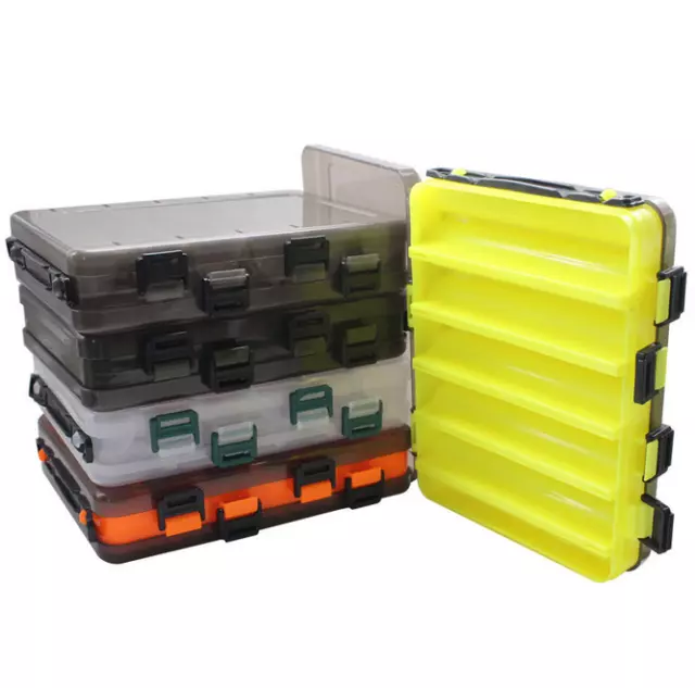 Double Sided Fishing Lure Bait Hook Tackle Waterproof Storage Box Case Container