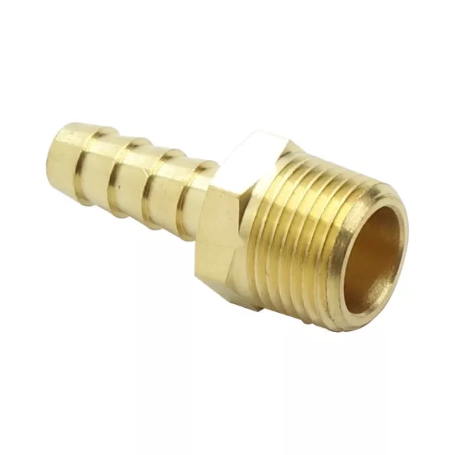3pcs Brass Hose Barb Fitting Adapter 5/16" Hose ID X 3/8 NPT Pipe Male