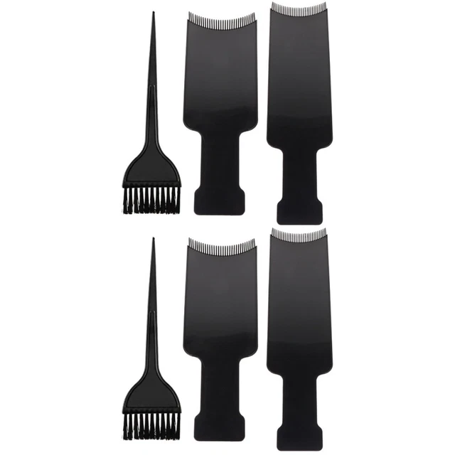 6 Pcs Plastik Werkzeug Zum Färben Von Haaren Friseur-Styling-Bürste