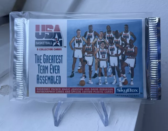 1992 SKYBOX Basketball USA DREAM TEAM PACK 8 Karten (Auto?) MAGIC JORDAN PIPPEN!