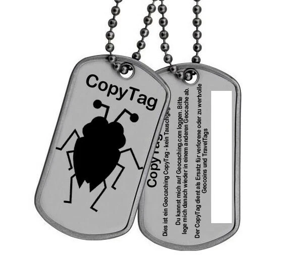 Geocahing Copytag Copie Douple geocoin Perdu Rechange Vous Pouvez les Suivre