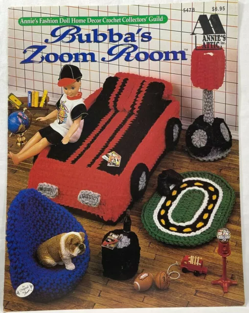 Annies Bubbas 1994 habitación zoom 547B 7,75" muñeca crochet muebles libro de patrones 9556