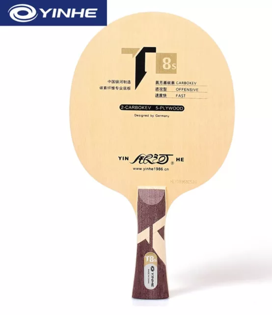 Yinhe / Galaxy T-8S Table Tennis Blade (5wood + 2 Carbokev), Offensive, GBP