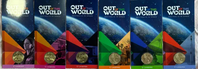 FULL SET  2024 C Mintmark Aust. In Space  Out Of This World Unc $1 ONE DOLLAR