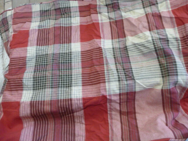 Pottery Barn Jackson Plaid Red dog bed cover medium